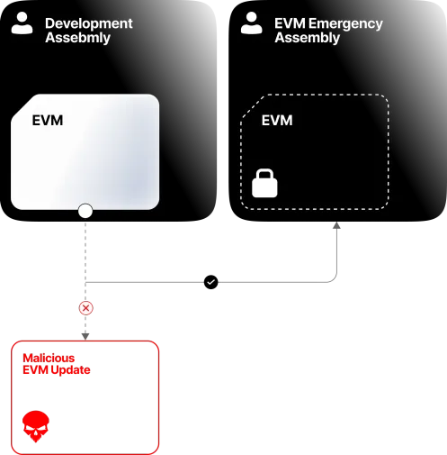 Prevent Malicious EVM Updates